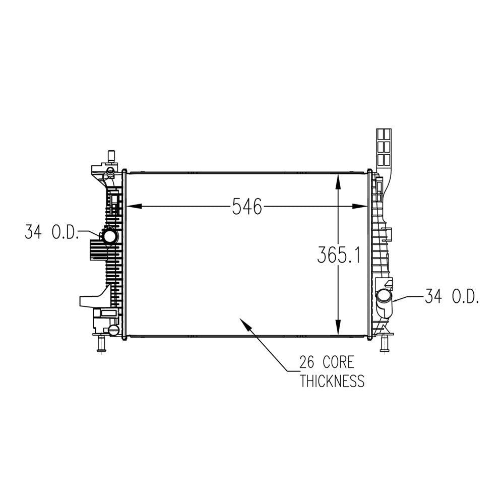Radiator 2015-2018 Ford Focus