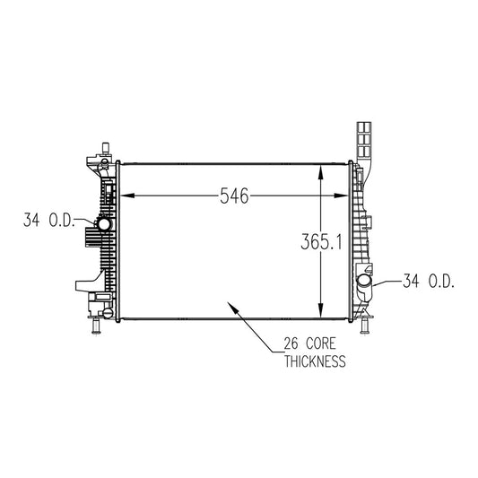 Radiator 2015-2018 Ford Focus