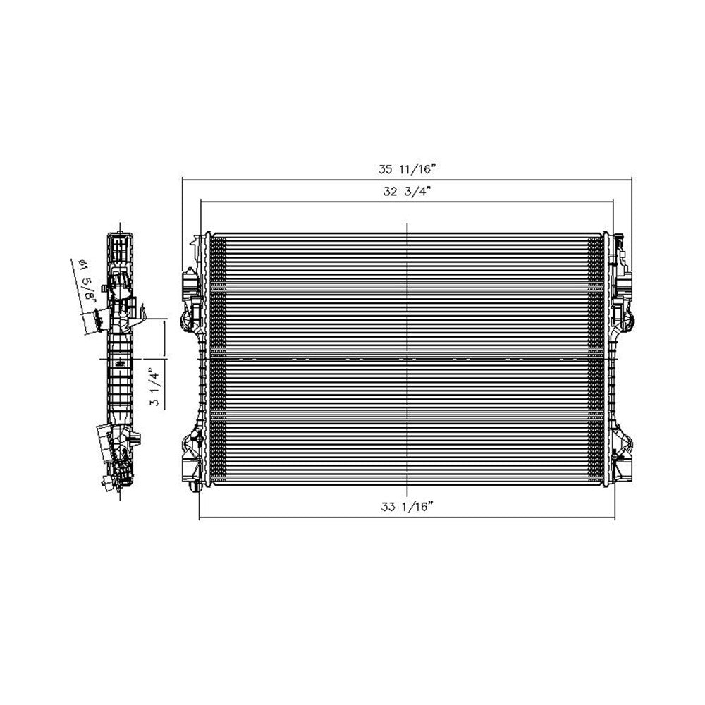 Radiator 2010-2016 Porsche Panamera