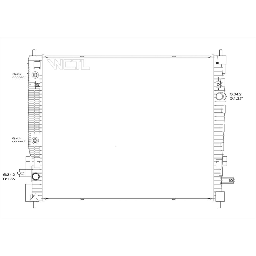 Radiator 2018-2024 Buick Enclave & Chevrolet Traverse