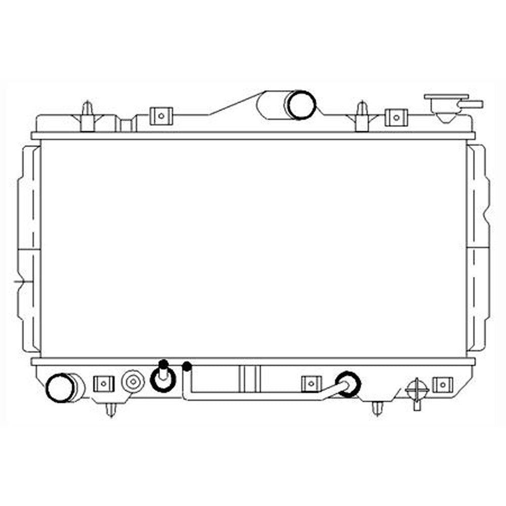 Radiator 1993-1995 Hyundai Scoupe