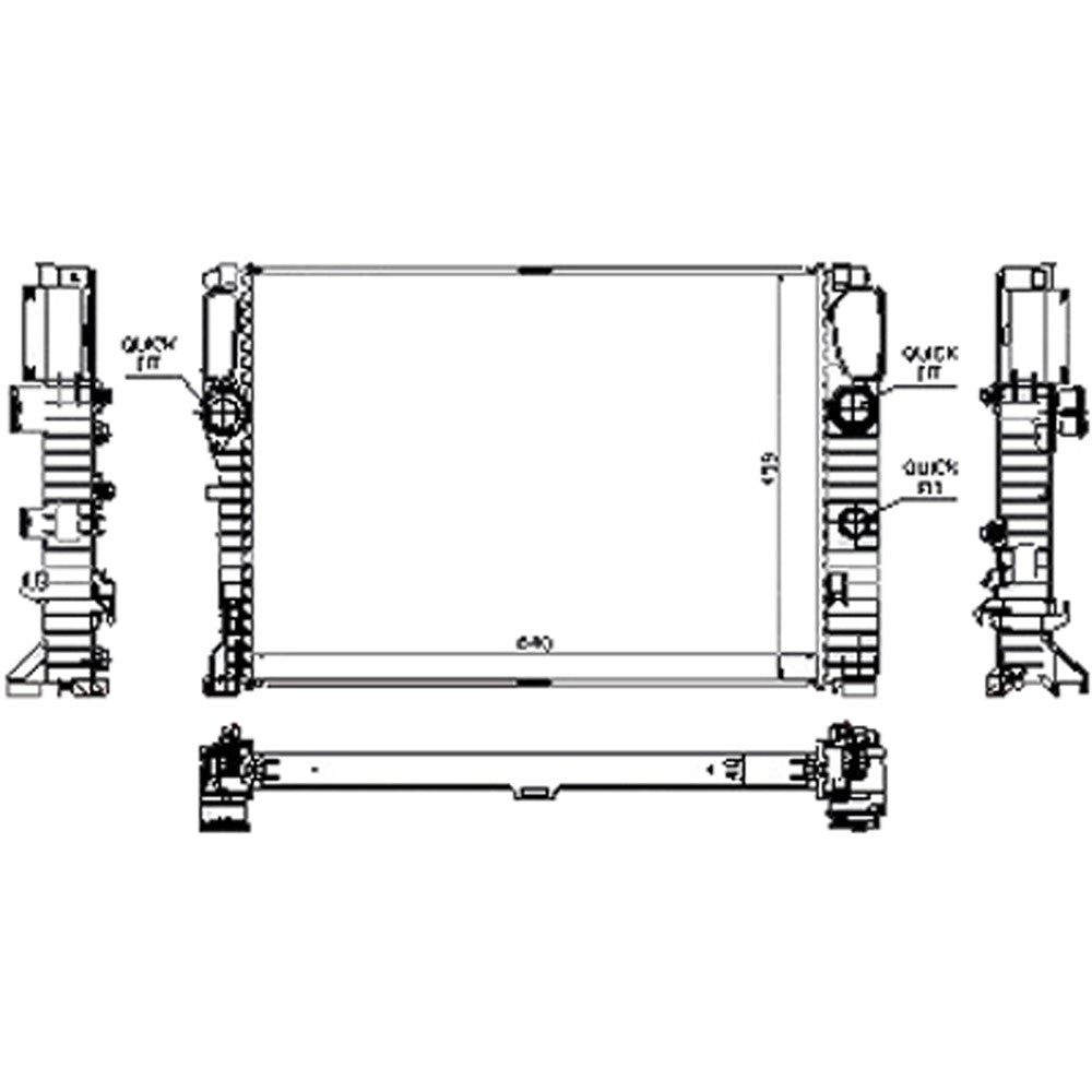 Radiator 2003-2011 Mercedes-Benz E55 Amg, E320, Cls55 Amg, Clk63 Amg, Cls63 Amg