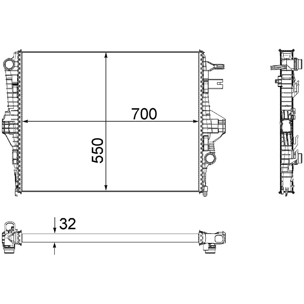 Radiator 2011-2017 Volkswagen Touareg