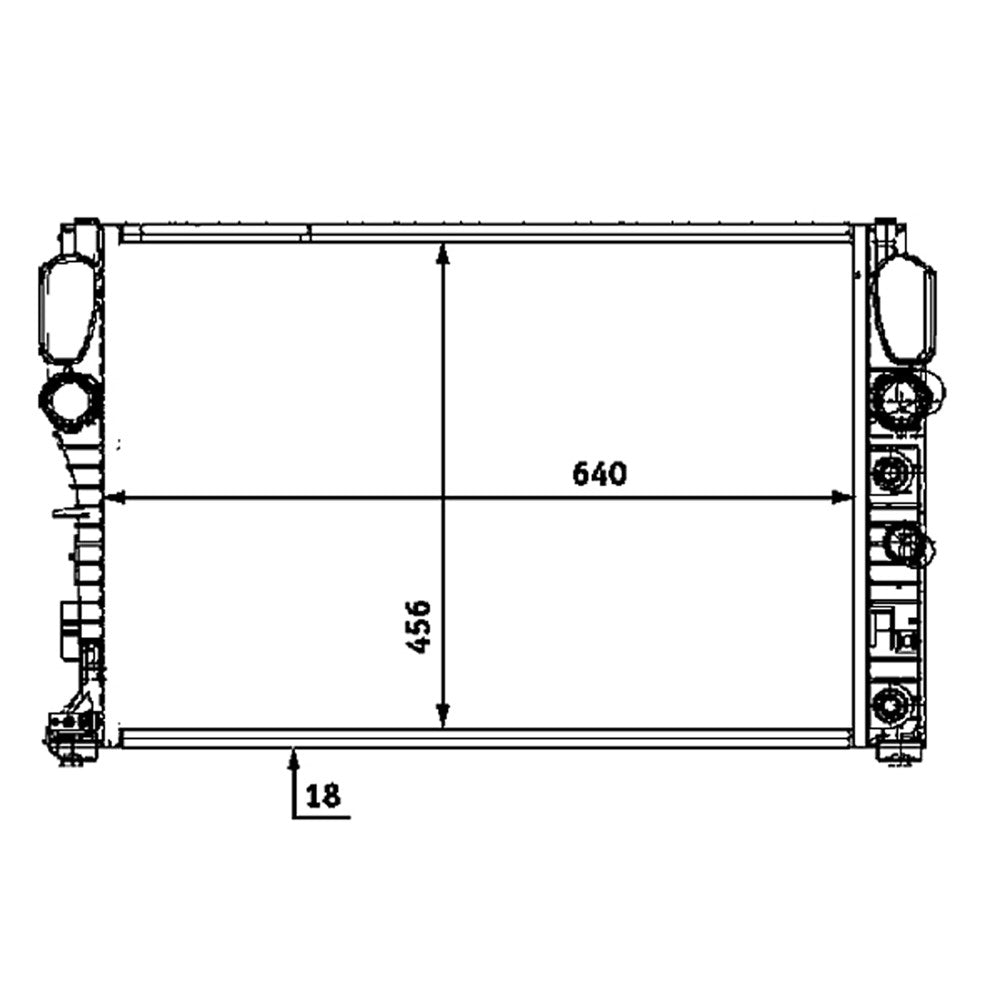 Radiator 2003-2009 Mercedes-Benz E320, E350