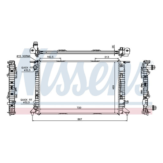 Radiator 2010-2018 Audi A4, A4 Quattro, A5, A5 Quattro, A6, Q3, Q3 Quattro