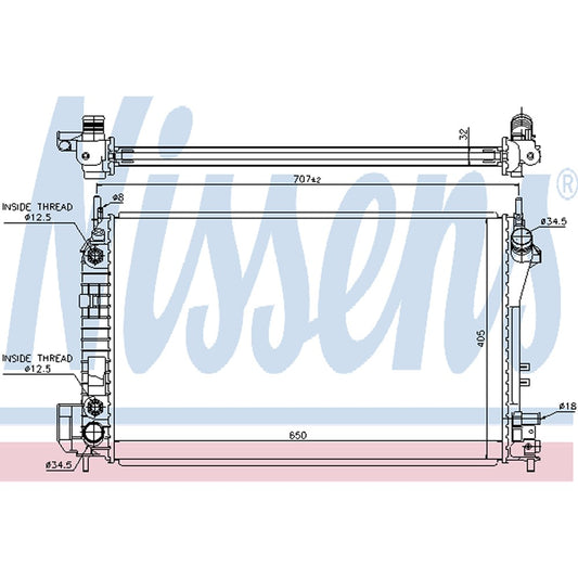 Right Passenger Side Auxiliary Radiator 2012-2018 Volkswagen Touareg & Porsche Cayenne