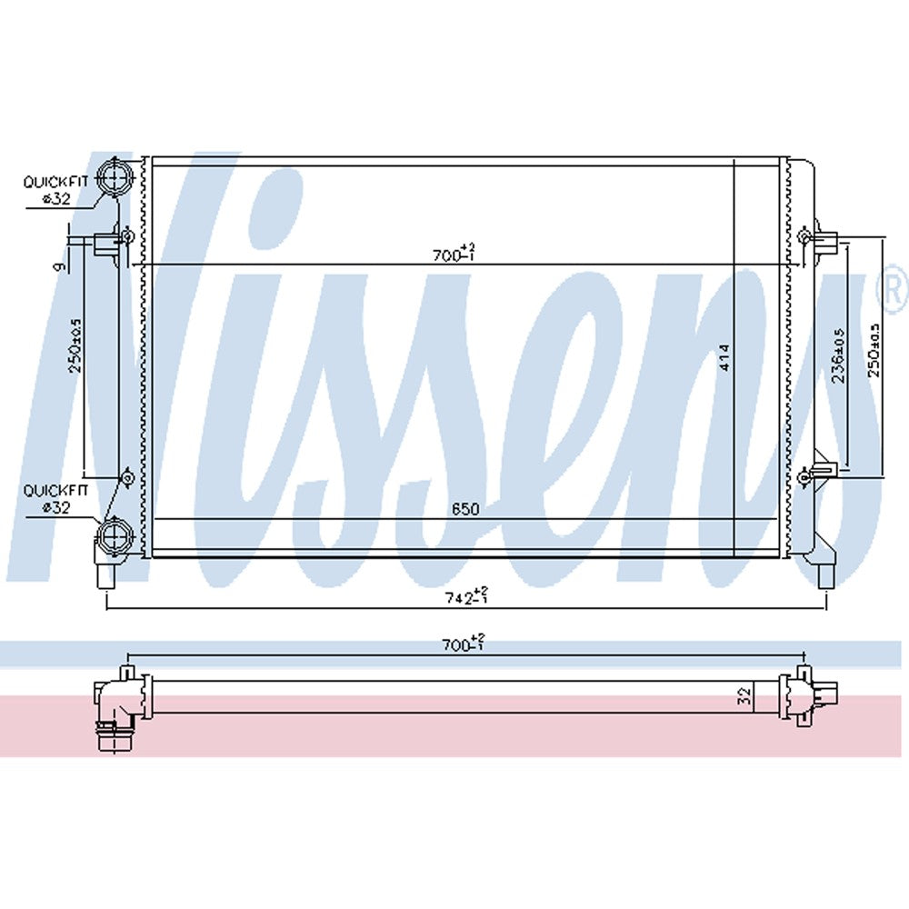 Radiator 2011-2015 Audi Q7