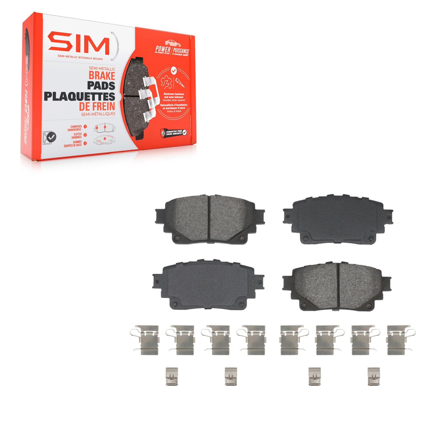 Semi-Metallic Disc Brake Pads Rear SIM-2305 For Toyota Highlander Lexus RAV4