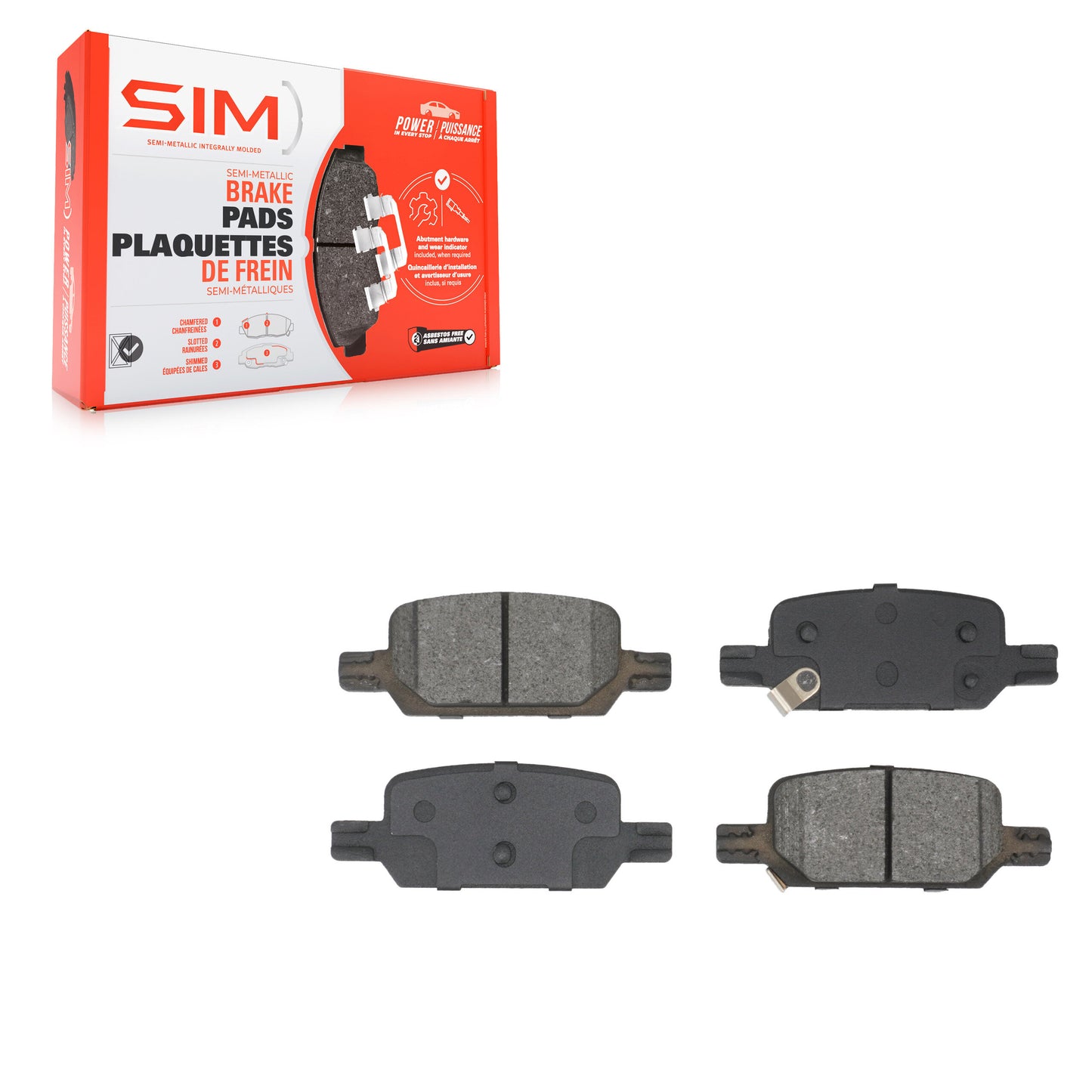 Semi-Metallic Disc Brake Pads Rear SIM-2370 For Chevrolet Colorado GMC Canyon