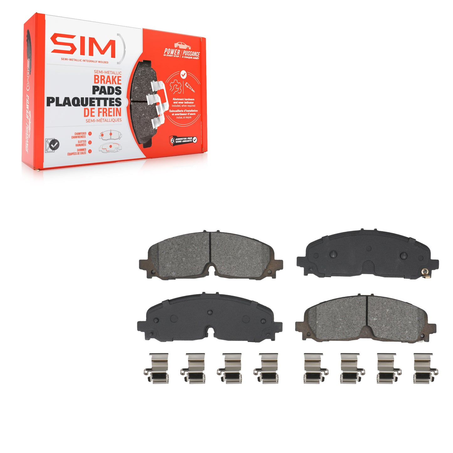Semi-Metallic Disc Brake Pads Front SIM-2371 For Chevrolet GMC Cadillac Traverse