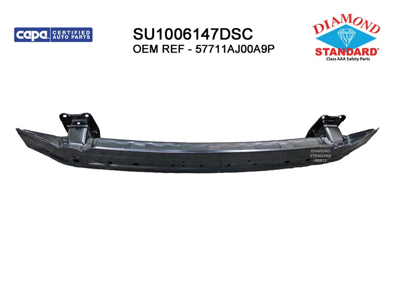 Front Bumper Impact Bar 2010-2014 Subaru Legacy, Outback
