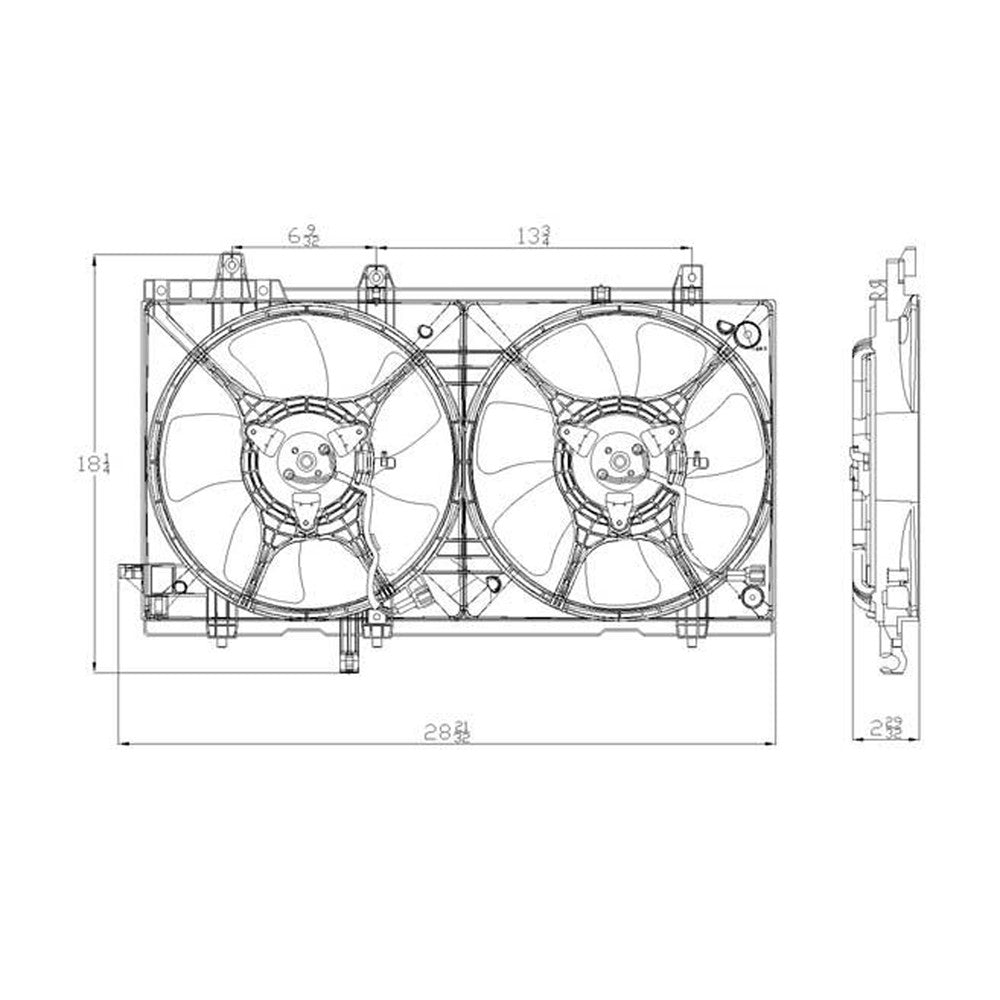 Dual Fan Assembly 2003-2008 Subaru Forester