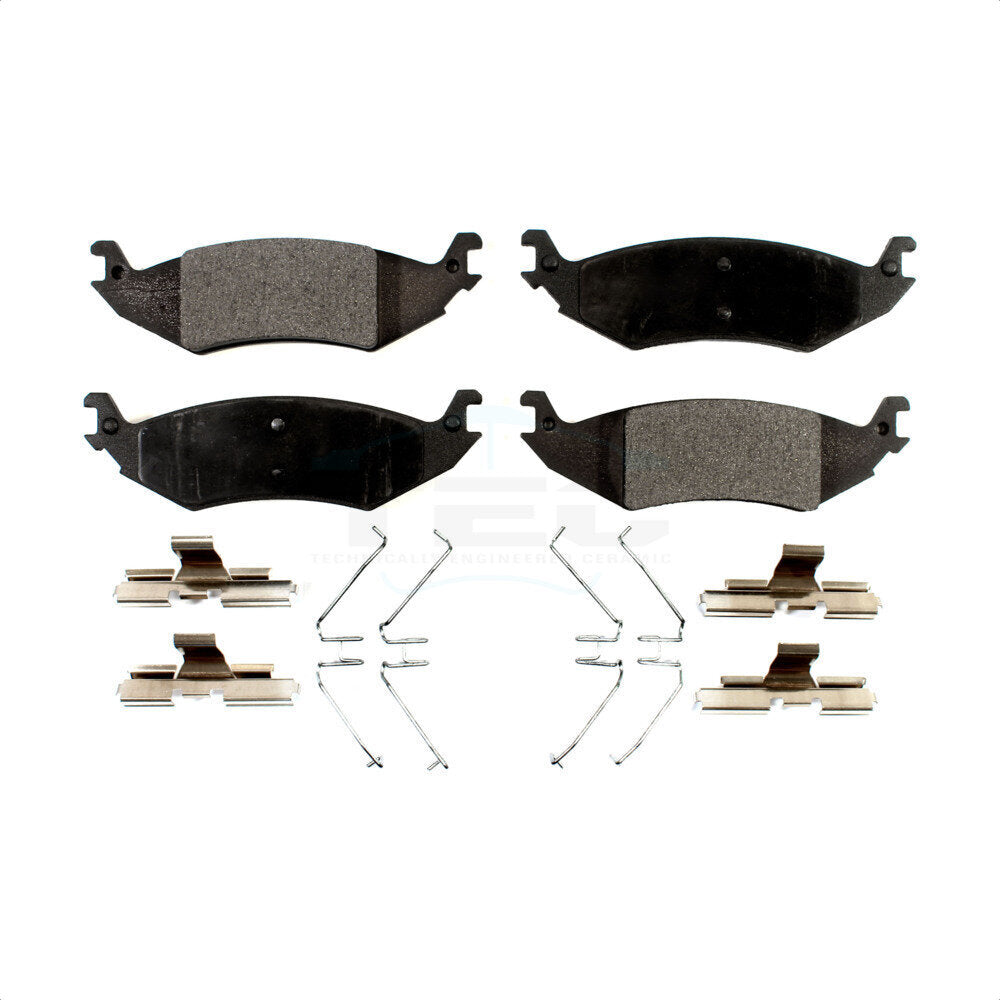 Ceramic Disc Brake Pads Rear TEC-1046 For Ford E-150 Club Wagon Econoline