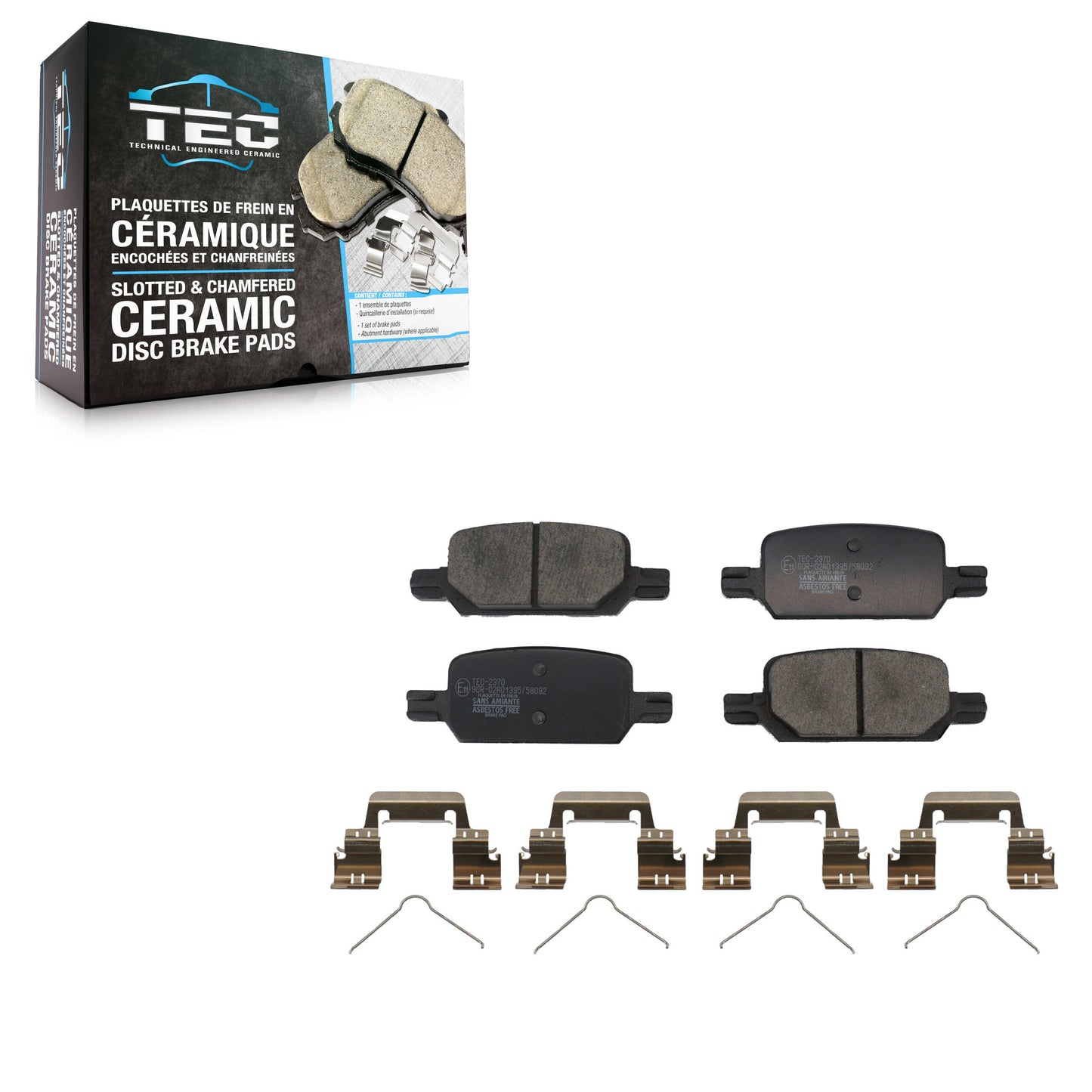 Ceramic Disc Brake Pads Rear TEC-2370 For Chevrolet Colorado GMC Canyon