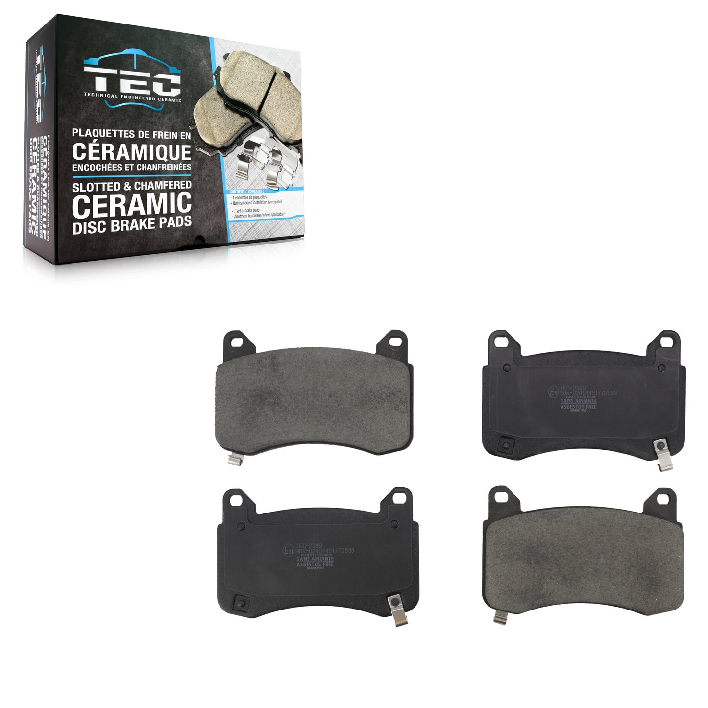 Ceramic Disc Brake Pads TEC-2399 For Tesla 3 Y
