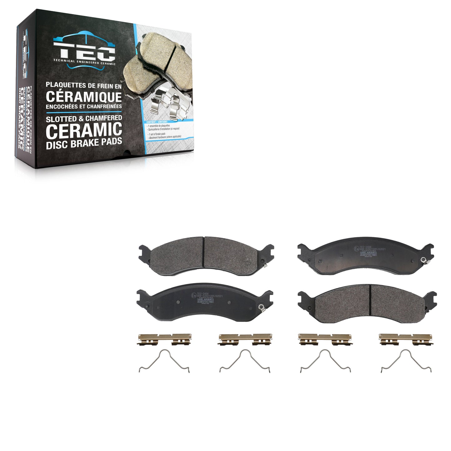 Ceramic Disc Brake Pads Rear TEC-2406 For GMC Chevrolet Savana 2500 Express 3500