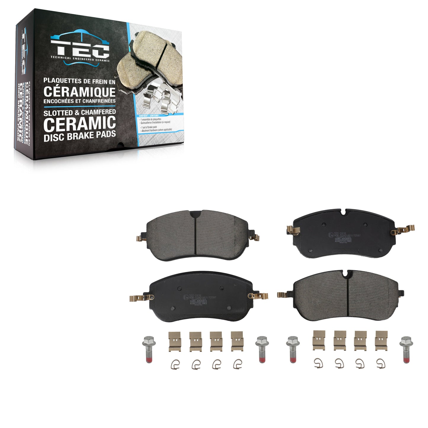 Ceramic Disc Brake Pads Front TEC-2416 For Land Rover Range Evoque Discovery