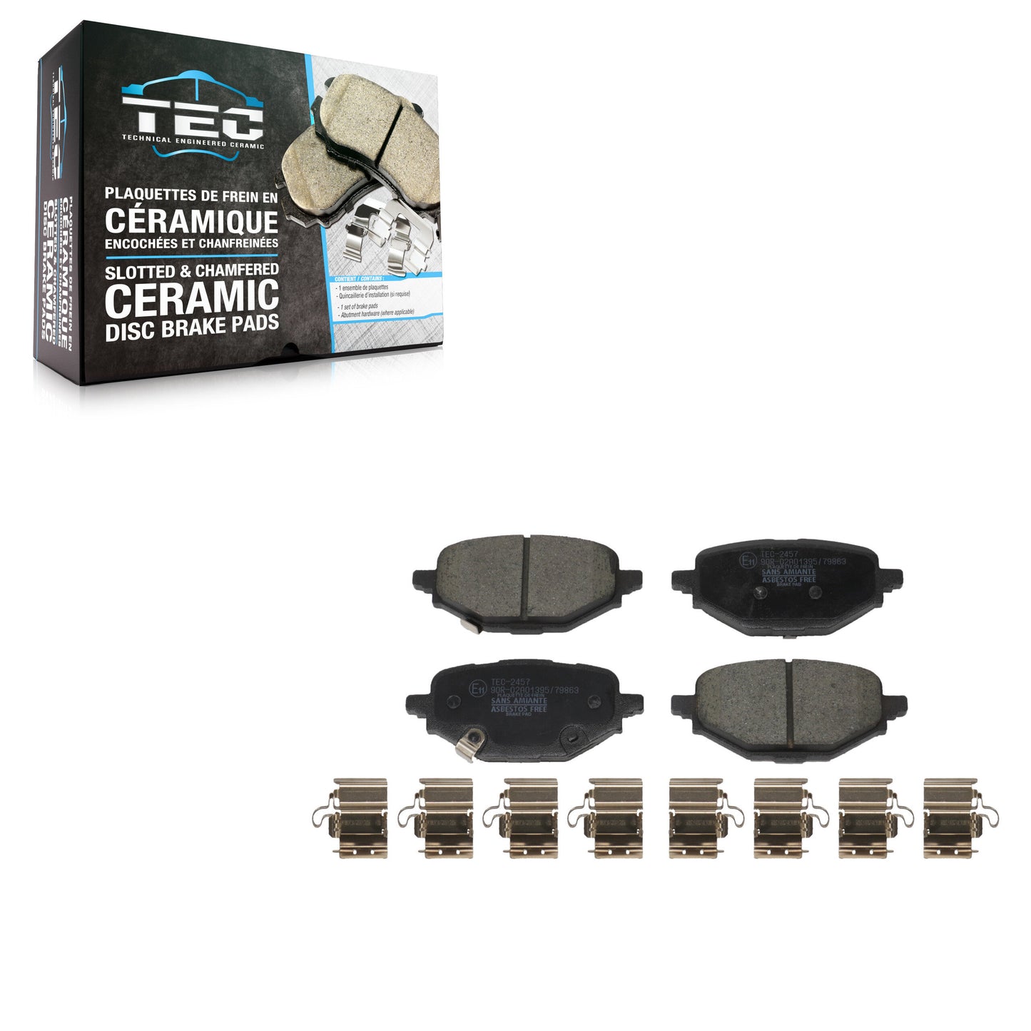 Ceramic Disc Brake Pads Rear TEC-2457 For 2023-2024 Mazda CX-50