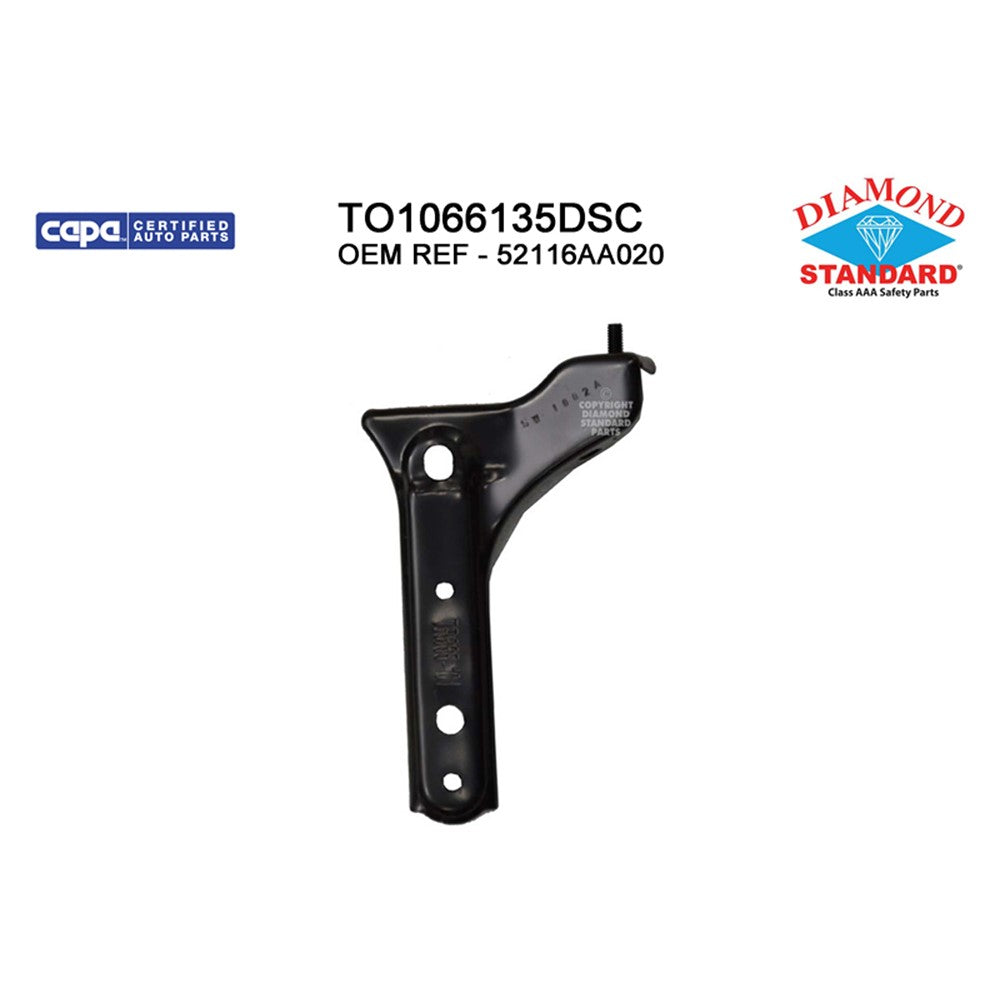 Front Left Front Driver Side Outer Bumper Cover Support 2002-2006 Toyota Camry