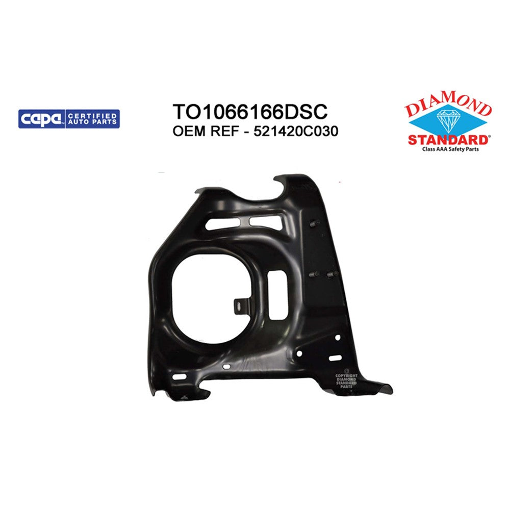 Front Left Front Driver Side Mounting Arm For Chrome Bumper 2007-2013 Toyota Tundra
