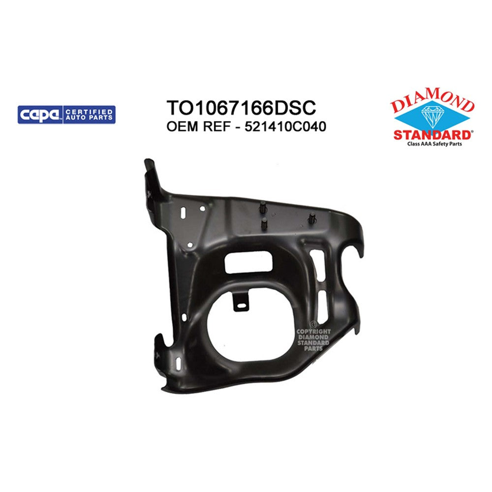 Front Right Front Passenger Side Mounting Arm For Chrome Bumper 2007-2013 Toyota Tundra