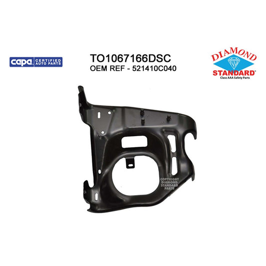 Front Right Front Passenger Side Mounting Arm For Chrome Bumper 2007-2013 Toyota Tundra