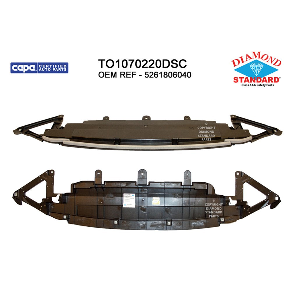 Front Lower Bumper Impact Absorber [lower Splash Shield] 2018-2024 Toyota Camry
