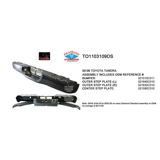 Rear Step Bumper Assembly 2000-2006 Toyota Tundra
