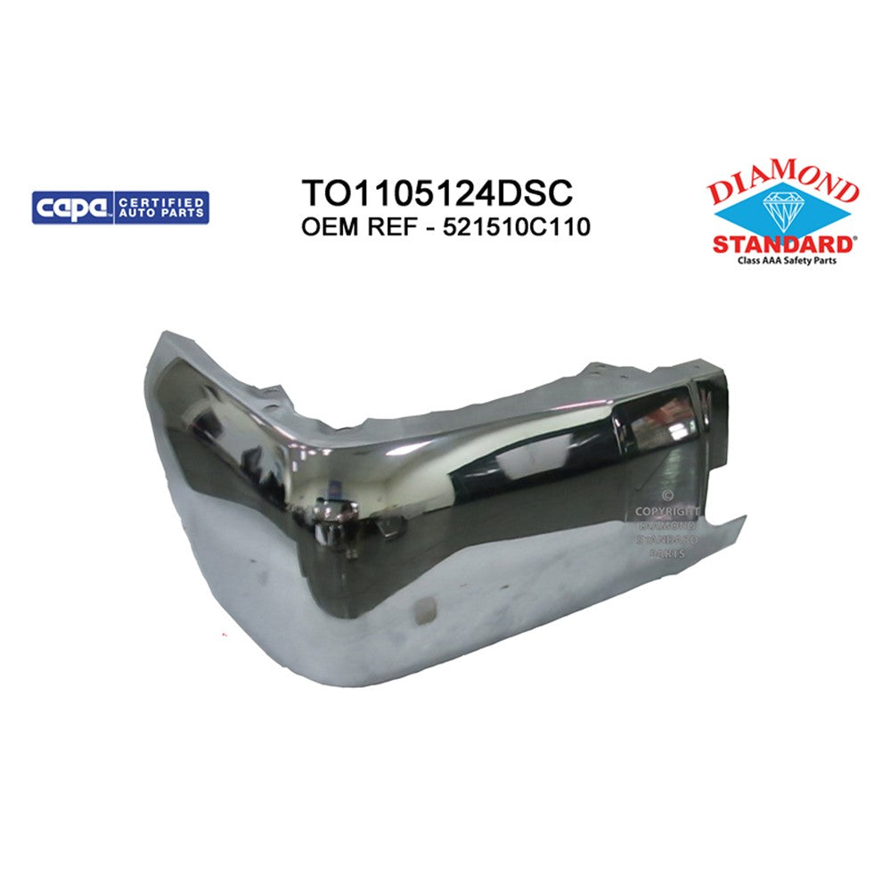 Rear Right Rear Passenger Side Bumper End 2014-2021 Toyota Tundra