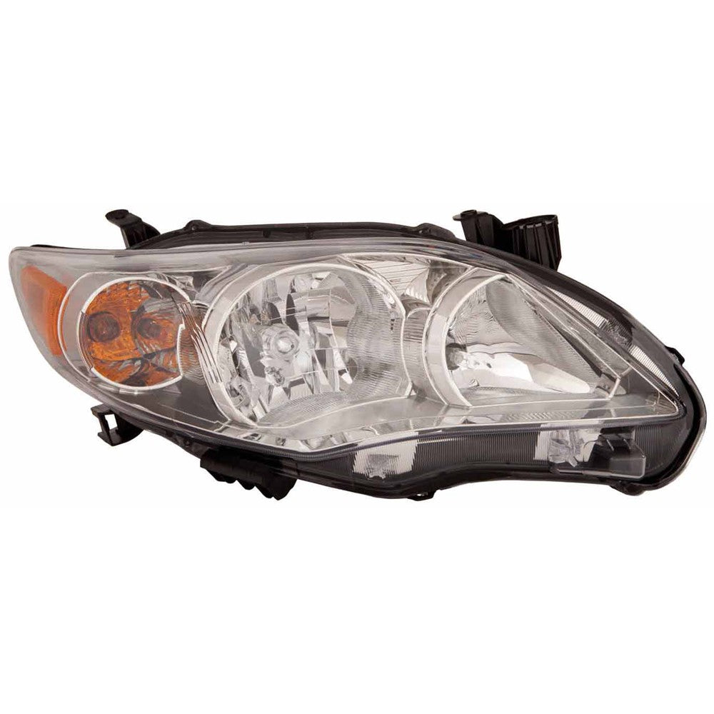 Front Right Passenger Side Headlight Assembly With Chrome Bezel 2011-2013 Toyota Corolla