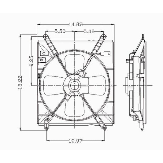 Condenser Fan Assembly 1997-1999 Toyota Camry