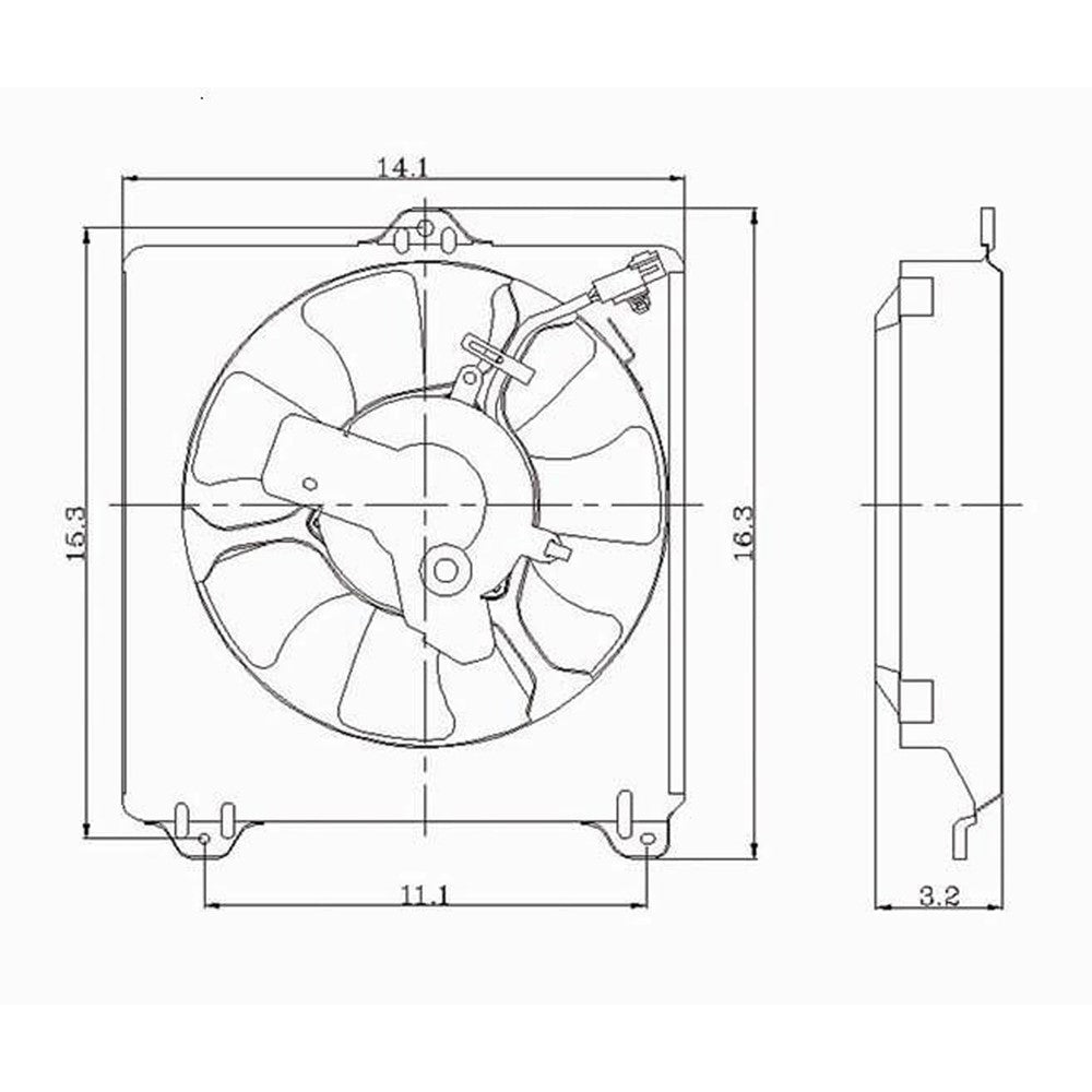 A C Condenser Fan Assembly for 1996-2000 Toyota Rav4