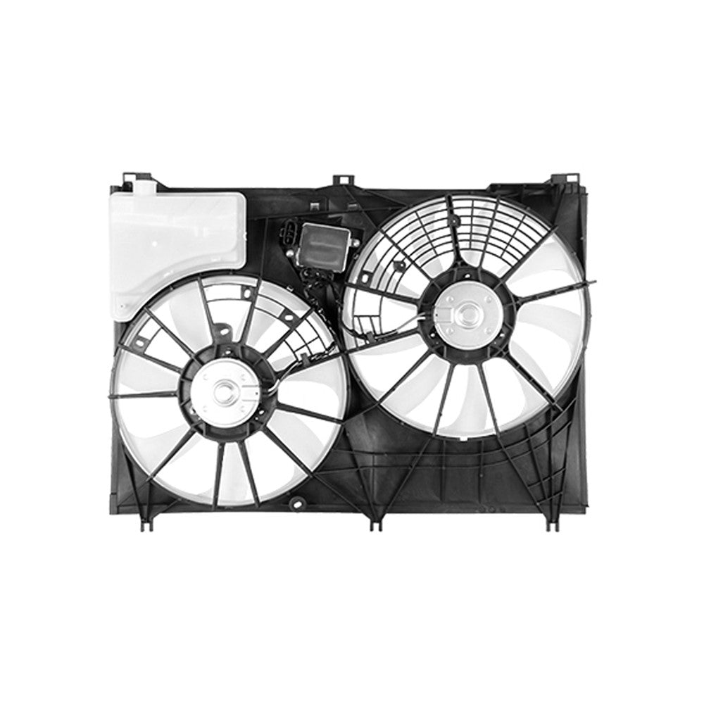Radiator And Condenser Fan Assembly With Two Fans Side By Side 2014-2019 Toyota Highlander