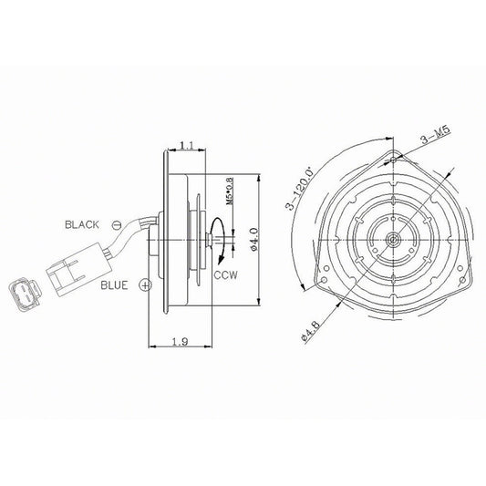 Condenser Fan Mtr 1993-1997 Toyota Corolla