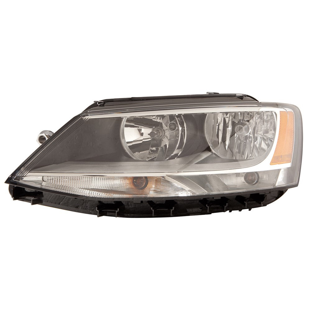Front Left Driver Side Halogen Headlight Assembly 2011-2016 Volkswagen Jetta