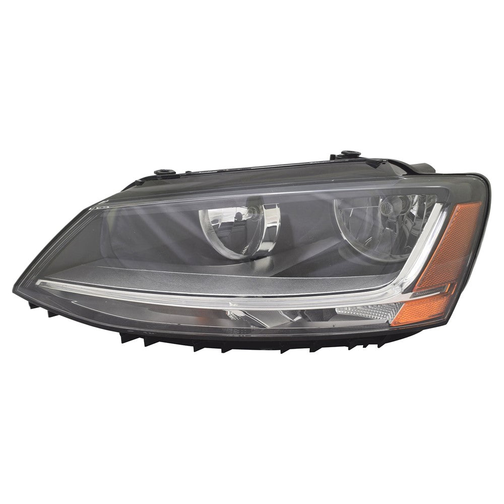 Front Left Driver Side Halogen Headlight Assembly 2017-2018 Volkswagen Jetta