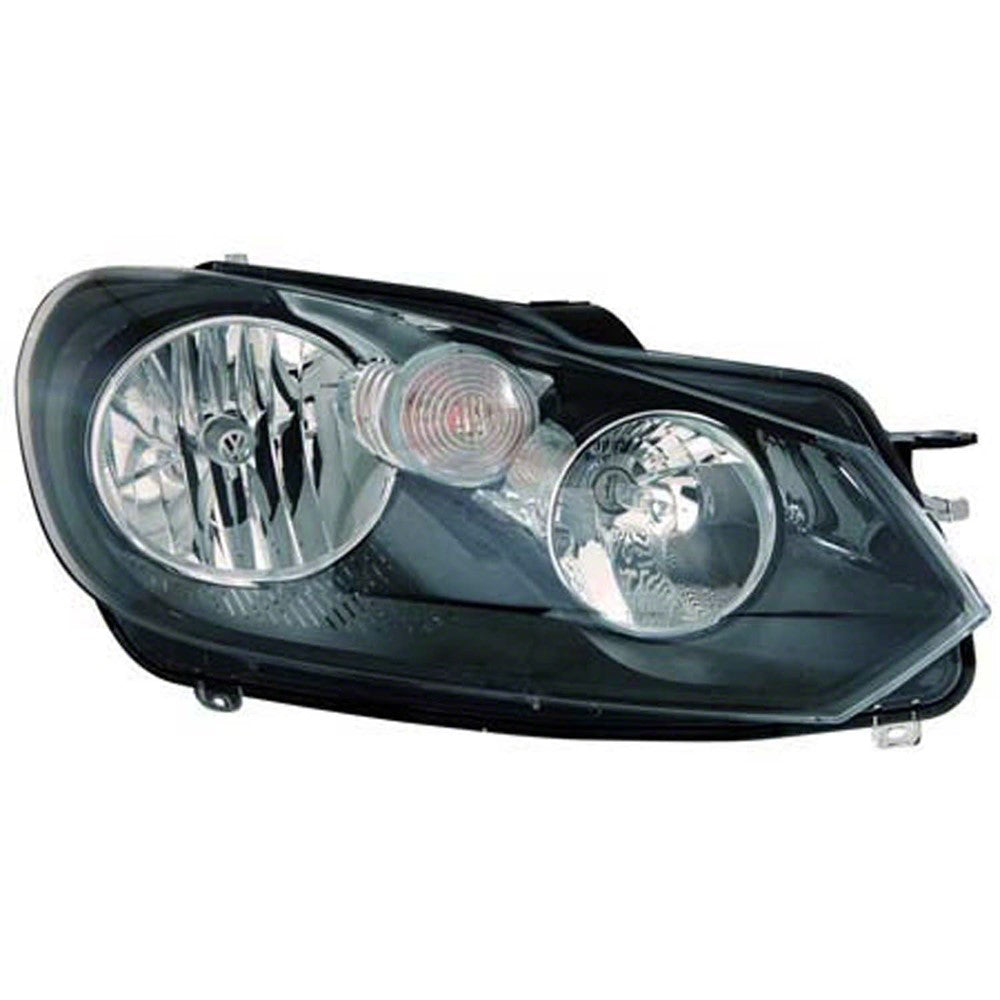 Front Right Passenger Side Halogen Headlight Assembly 2010-2014 Volkswagen Golf, Gti