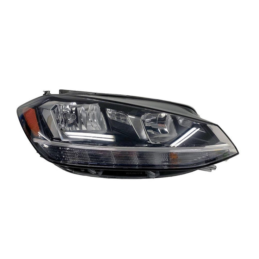 Front Right Passenger Side Halogen Headlight Assembly 2018-2021 Volkswagen Golf Alltrack, Golf, Golf Sportwagen, Gti