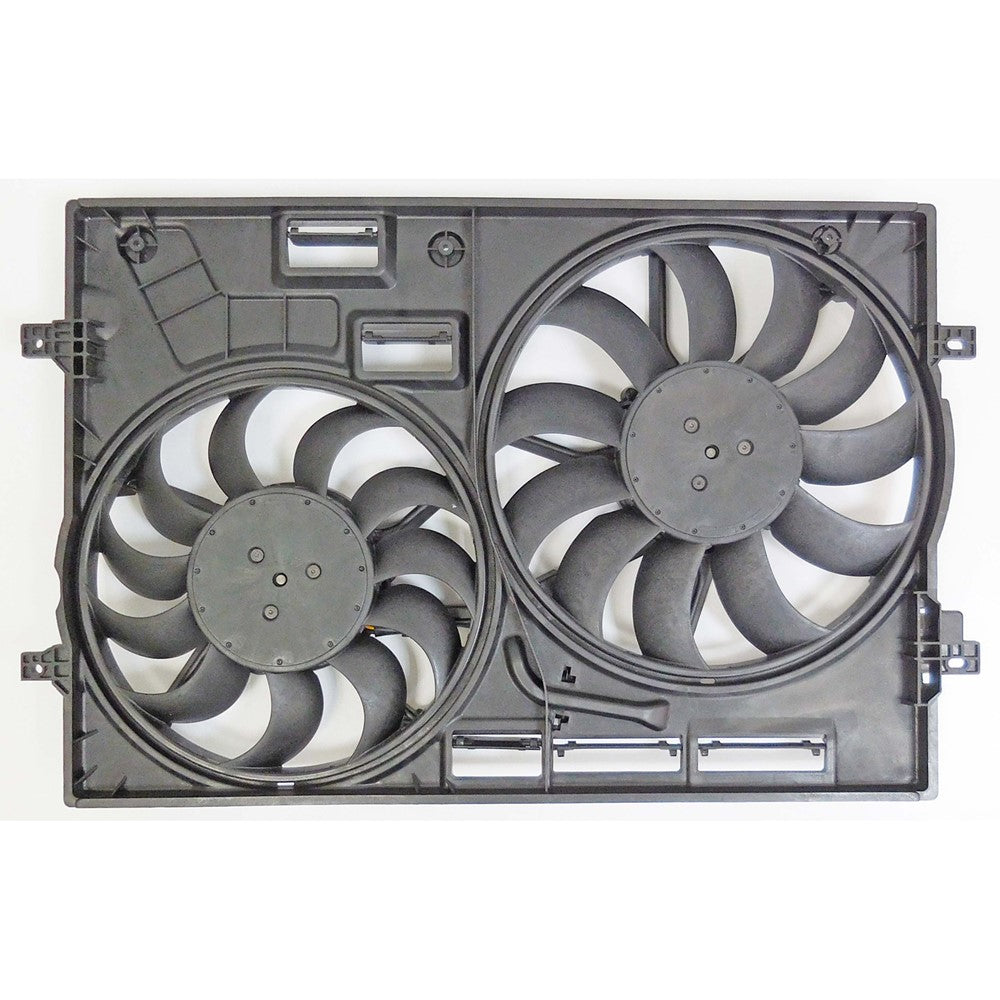 Radiator And Condenser Fan Assembly With Two Fans Side By Side 2018-2023 Volkswagen Tiguan, Arteon & Audi Q3