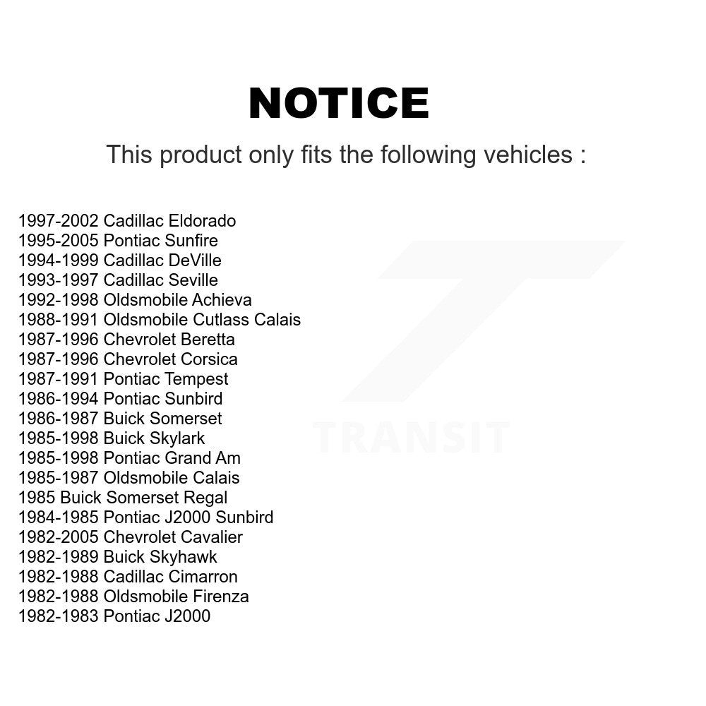 Brake Hydraulic Hose Rear 12-H106335 For Chevrolet Cavalier Pontiac Sunfire Am