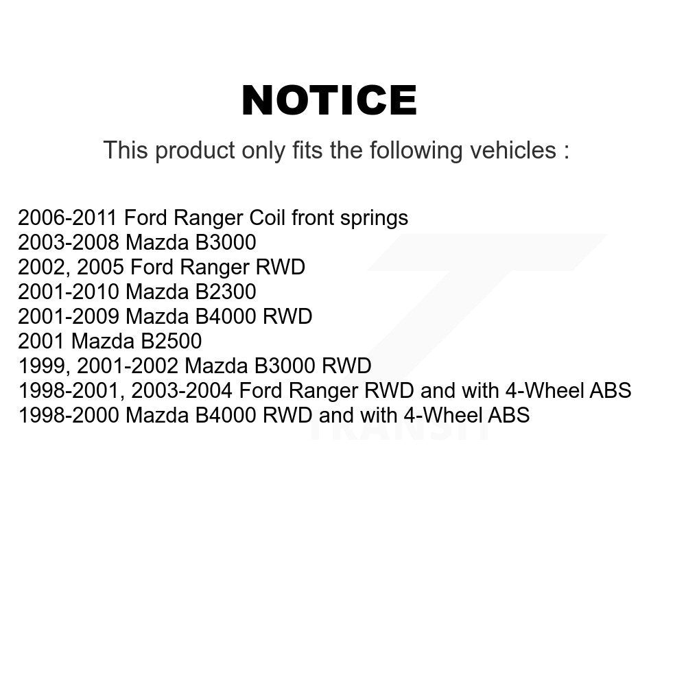 Brake Hydraulic Hose Front 12-H381134 For Ford Ranger Mazda B4000 B3000 B2300