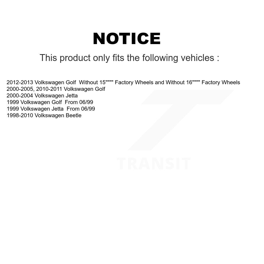 Brake Hydraulic Hose Front 12-H620001 For Volkswagen Golf Jetta Beetle