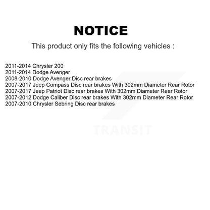 Brake Hydraulic Hose Rear Outer 12-H620902 For Jeep Patriot Dodge Chrysler 200
