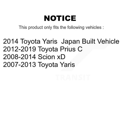 Brake Hydraulic Hose Front Right 12-H621059 For Toyota Yaris Prius C Scion xD