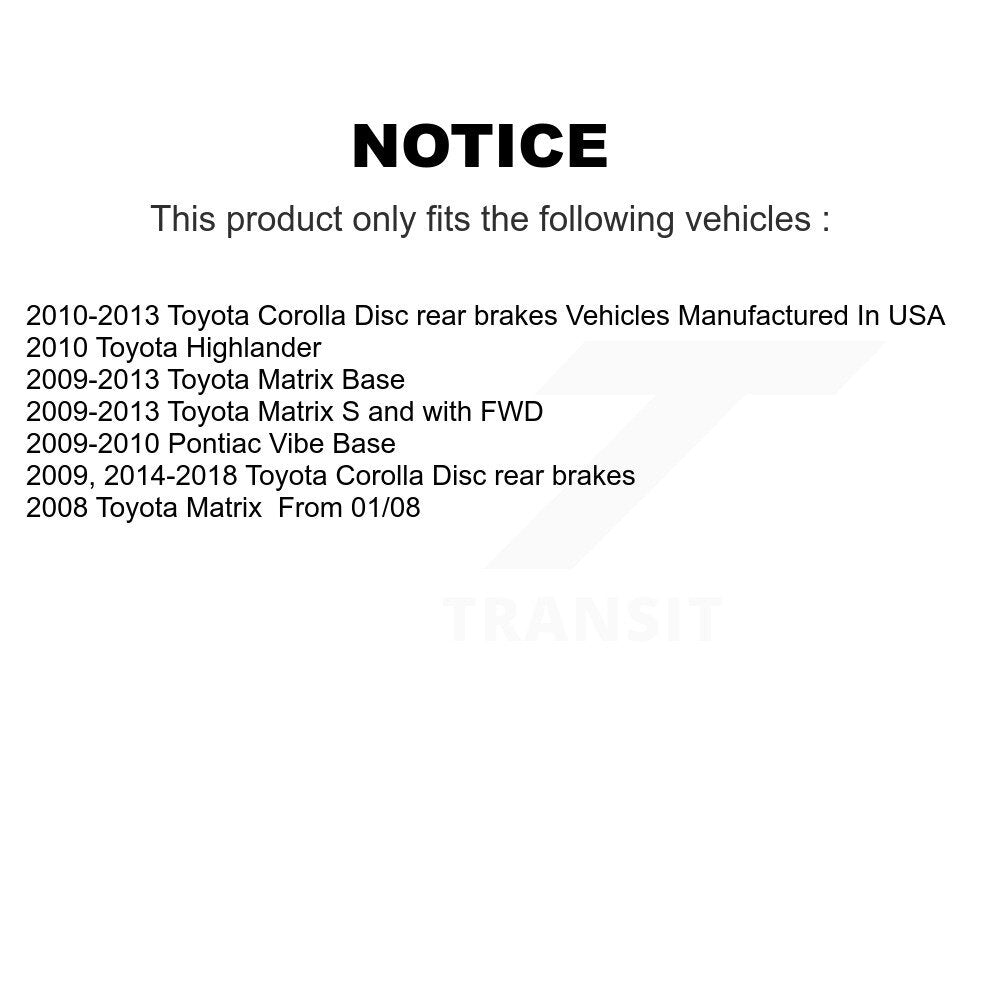 Brake Hydraulic Hose 12-H621132 For Toyota Corolla Matrix Pontiac Vibe
