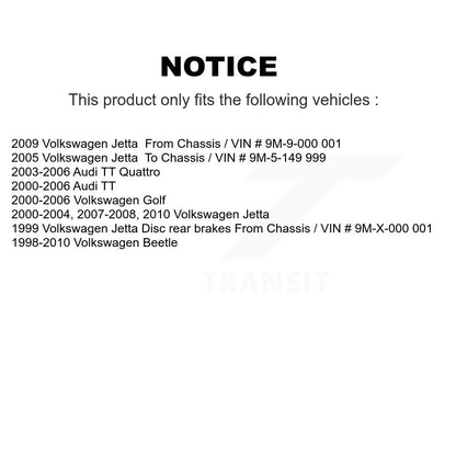 Brake Hydraulic Hose Rear Left Outer 12-H621173 For Volkswagen Jetta Beetle Golf