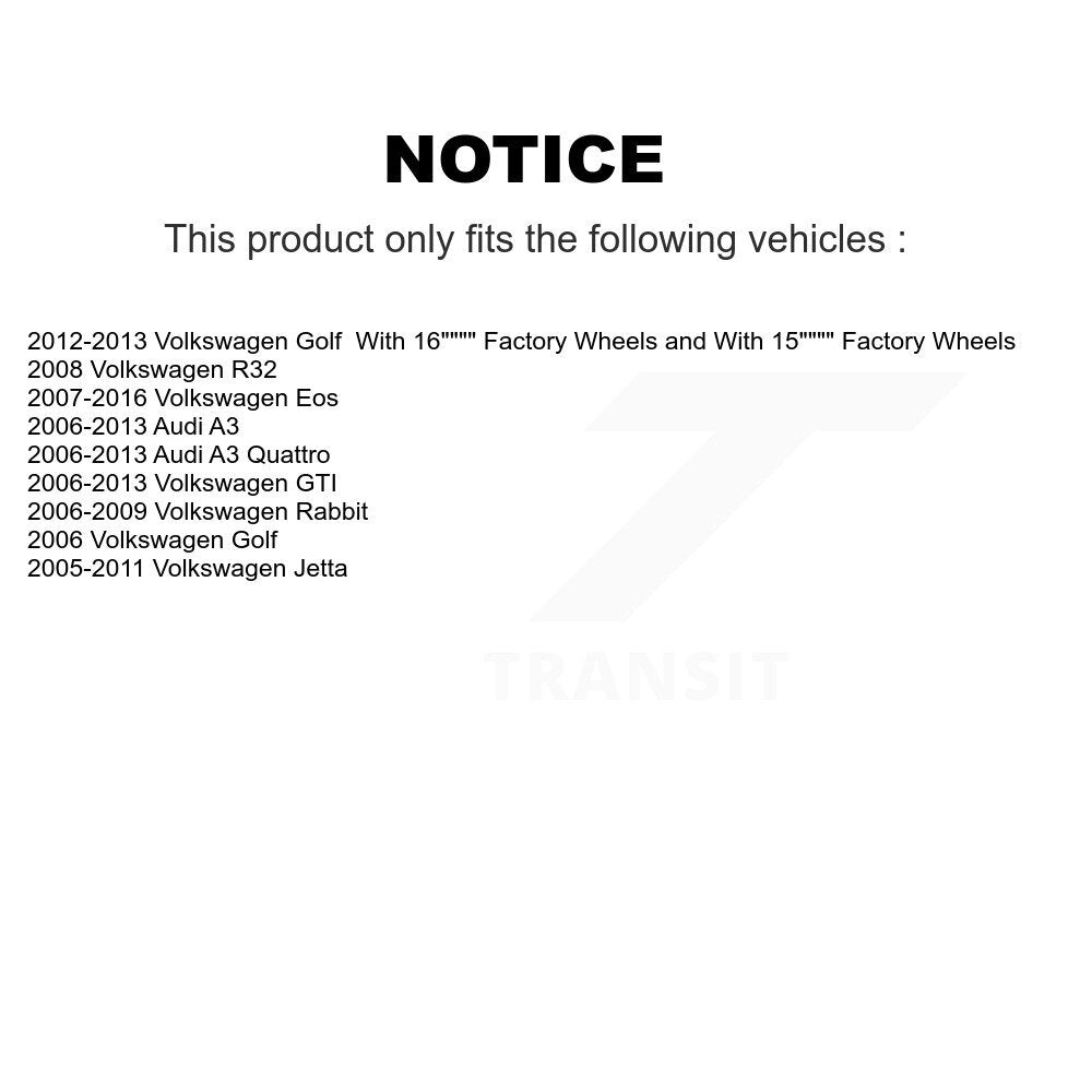 Brake Hydraulic Hose Front 12-H621175 For Volkswagen Jetta Golf Rabbit GTI Audi