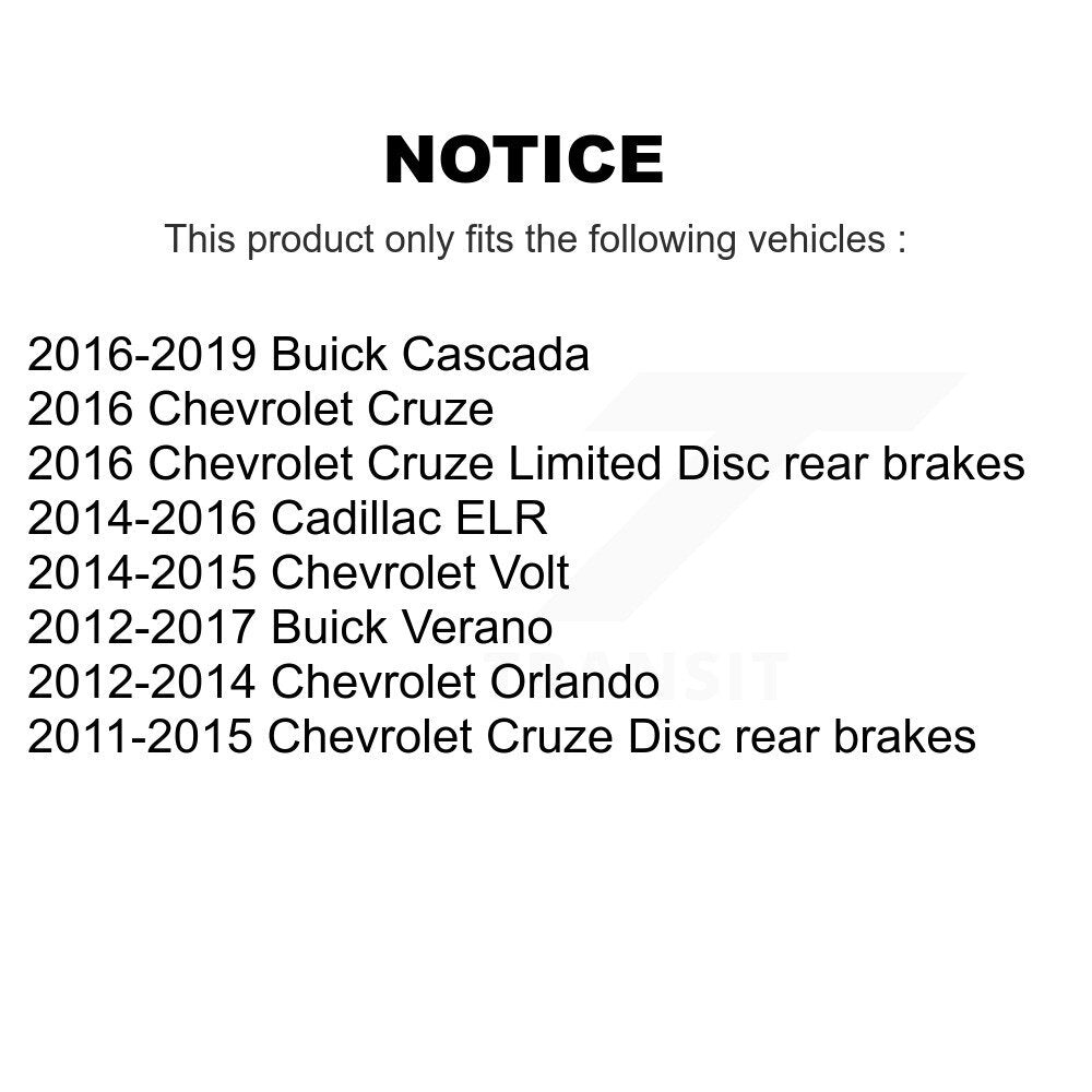 Brake Hydraulic Hose Rear Right 12-H621655 For Chevrolet Cruze Buick Verano Volt