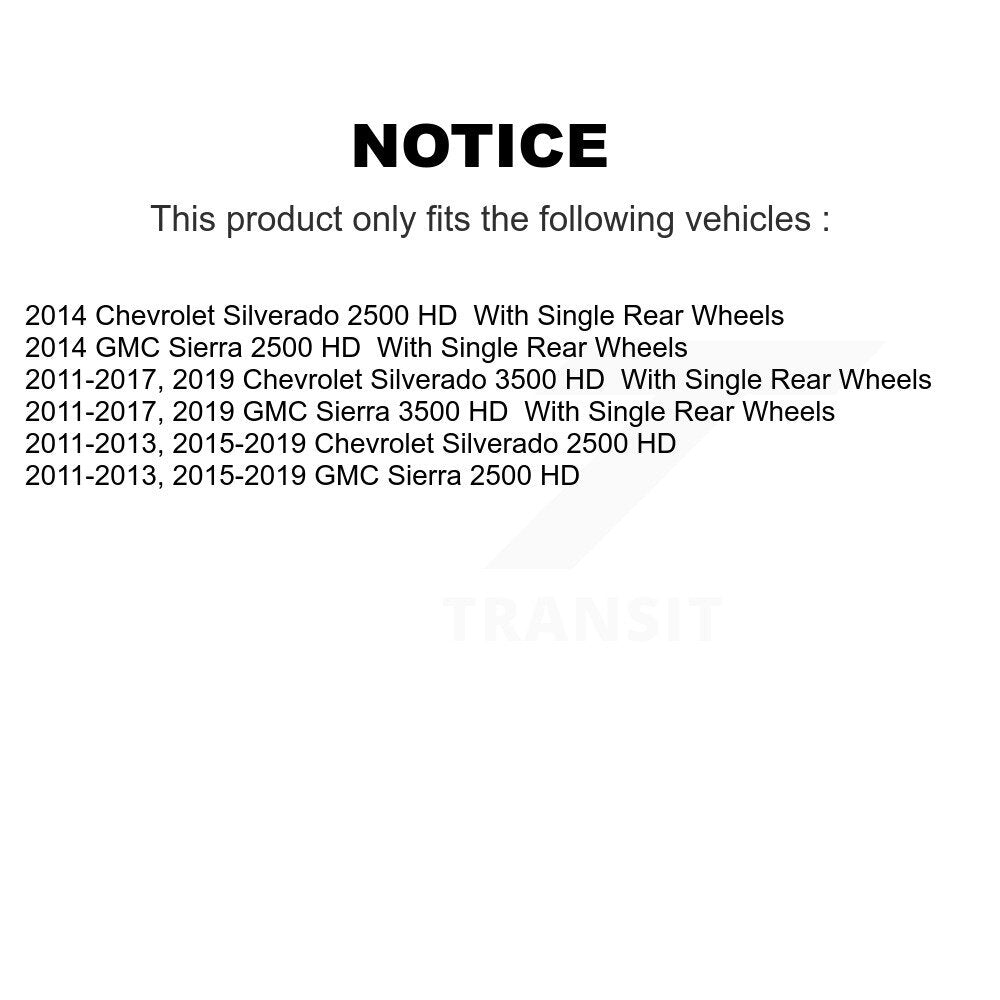 Brake Hydraulic Hose Rear 12-H621697 For GMC Chevrolet Sierra 2500 HD Silverado