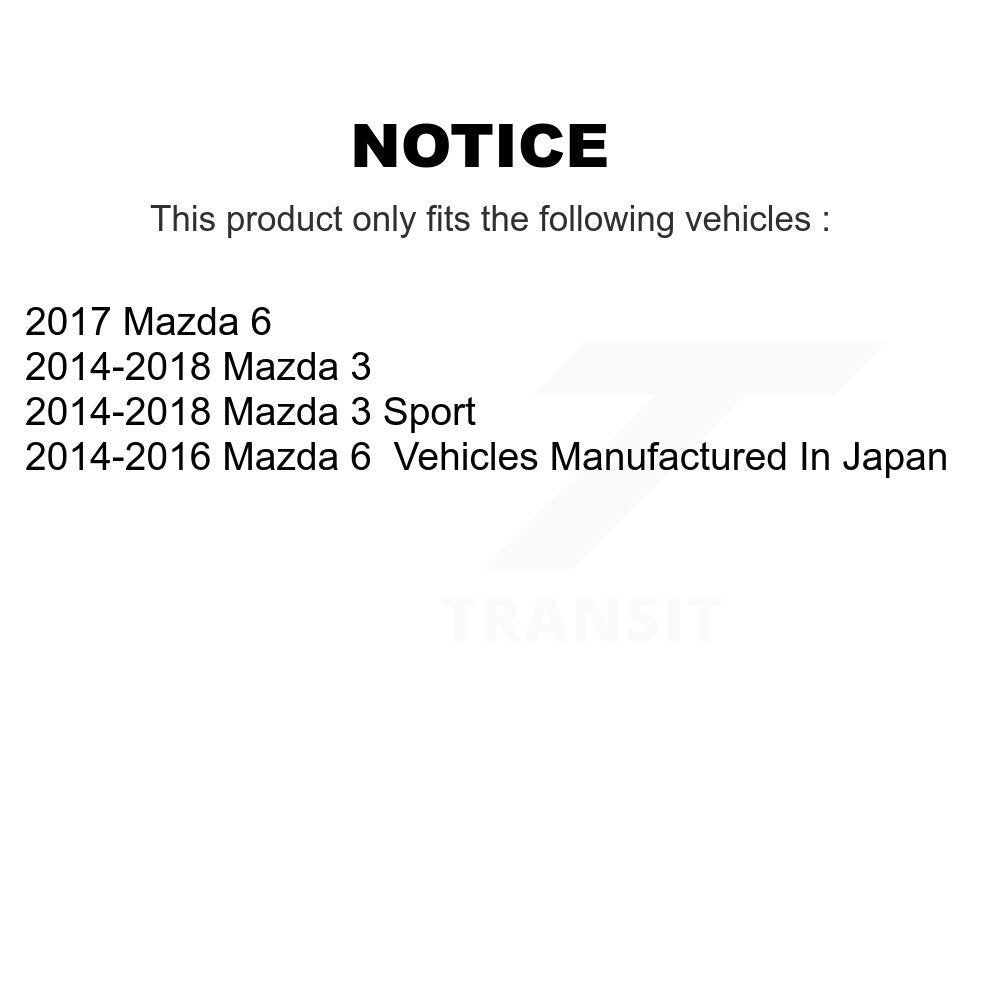Brake Hydraulic Hose Rear 12-H622484 For Mazda 3 Sport 6